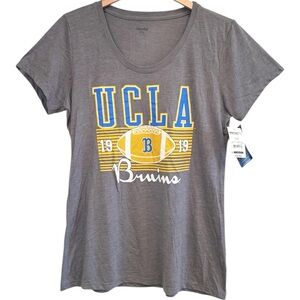 🌈 6/$60 NEW UCLA Captivating T-shirt Blue Yellow Grey Fitted XL Flaw/Shoulder